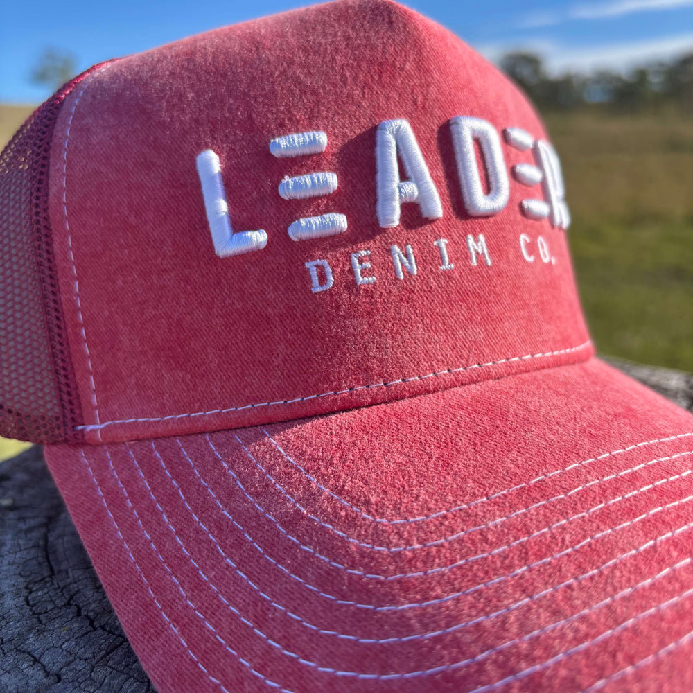 🎁 Chino Trucker Cap - Red (100% off)