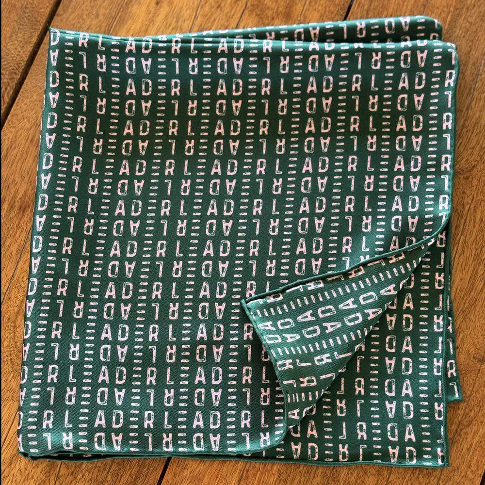 
                  
                    Silk Twill Scarf - Green/Soft Pink
                  
                